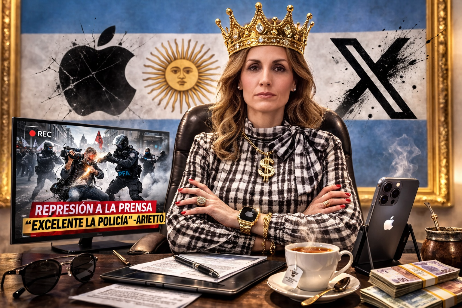 “Nadie tiene coronita”: la senadora que celebra la represión mientras el camarógrafo de A24 sangraba