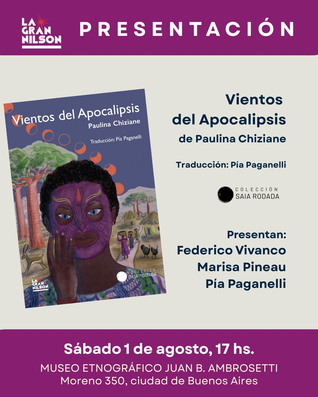 Paulina Chiziane llega a Buenos Aires con los vientos de una guerra que todavía no termina