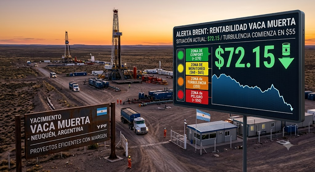 El petróleo enciende una alarma en Vaca Muerta: Citi prevé una fuerte caída del Brent