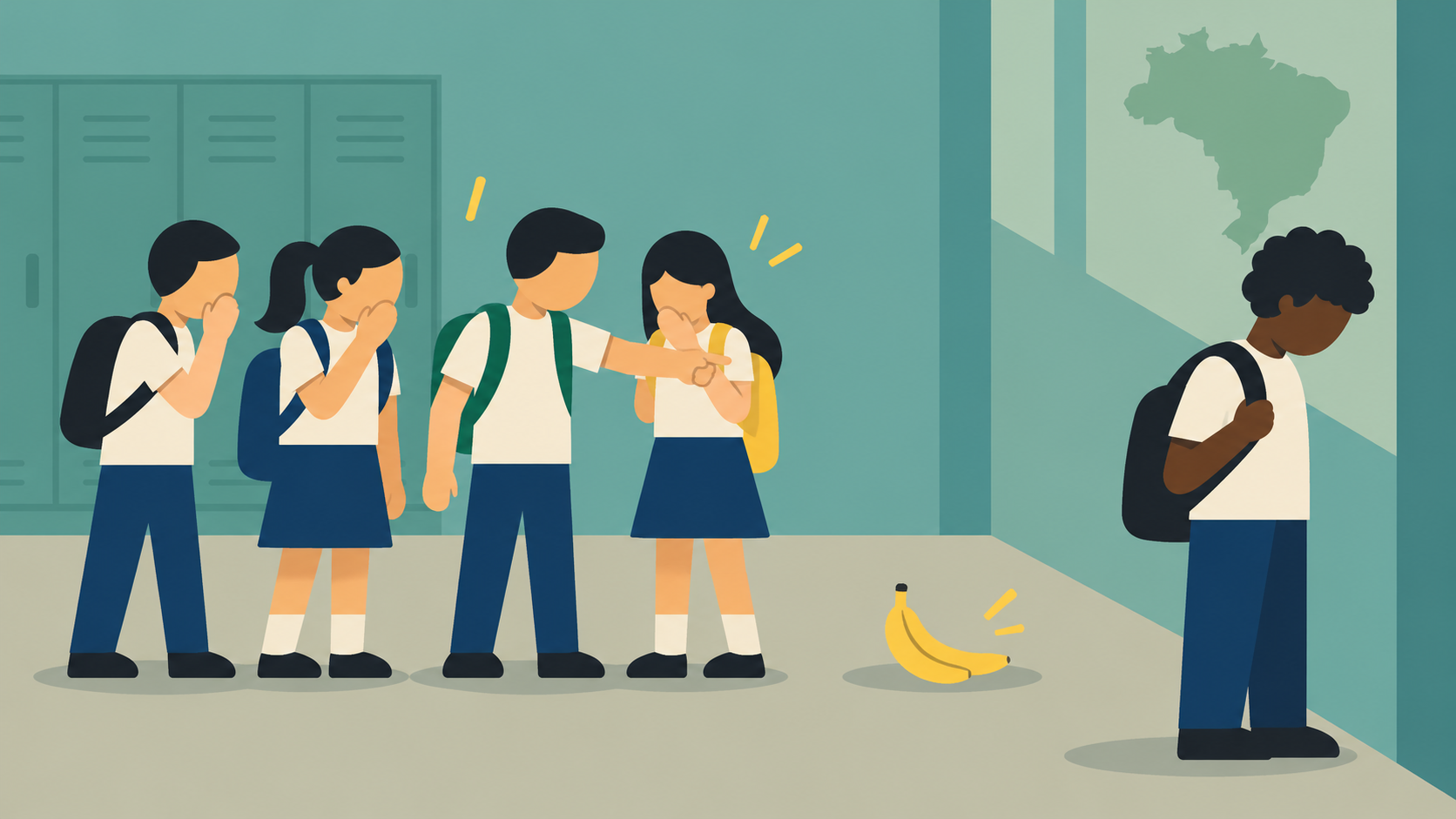 En Brasil, tres chicos descubrieron que para ser racistas no hace falta terminar la primaria